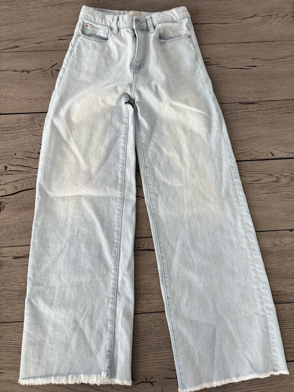 DL1961 Light Wash Lily Wide-Leg Jeans